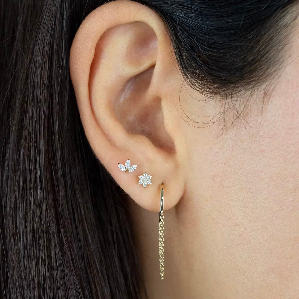 JL COLLECTION 24K DIAMOND FLOWER