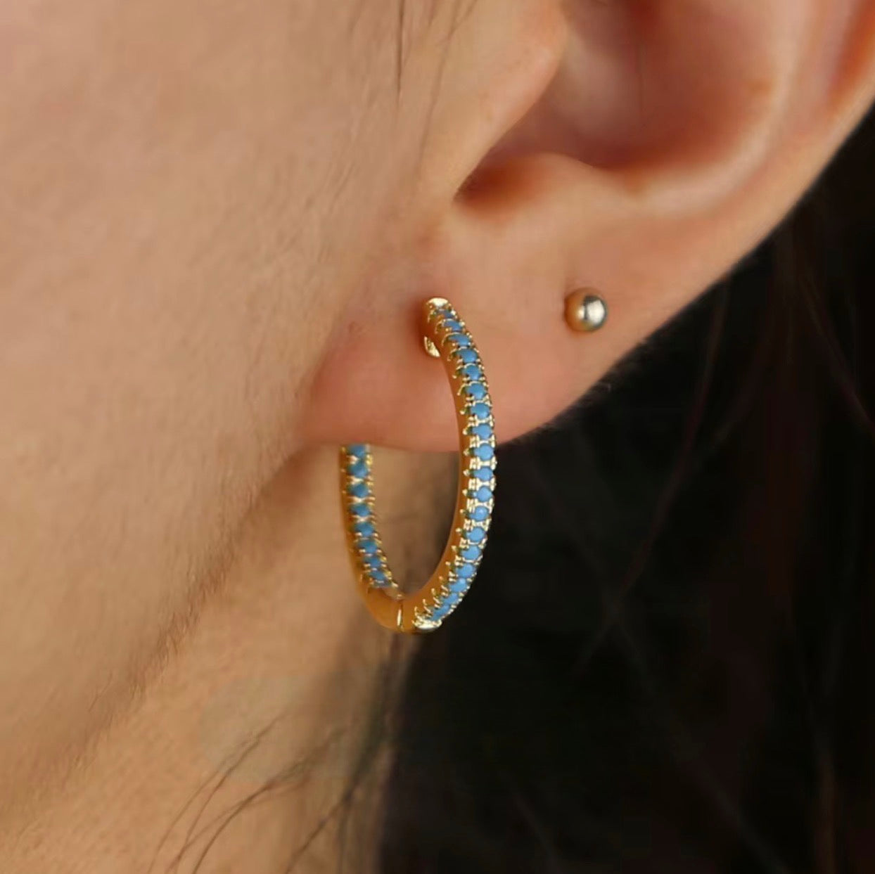 SEDONA TURQUOISE HOOP