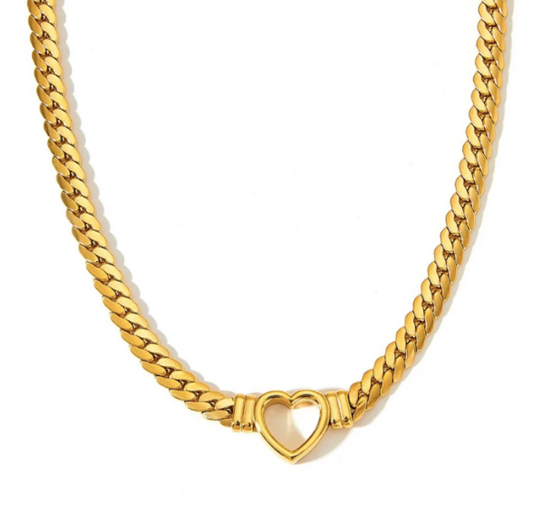 RAELENE HEART GOLD NECKLACE