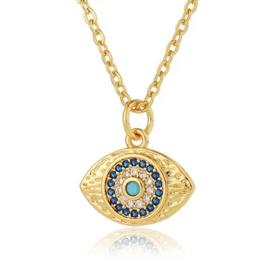 EVIL EYE PAVE NECKLACE