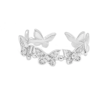 BUTTERFLY CROWN CUFF RING