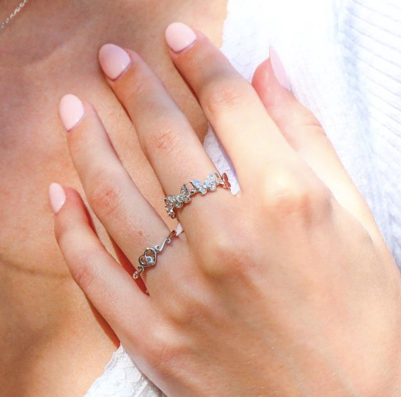 BUTTERFLY CROWN CUFF RING