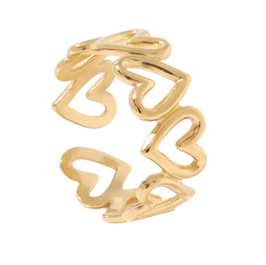 HEART CUFF RING