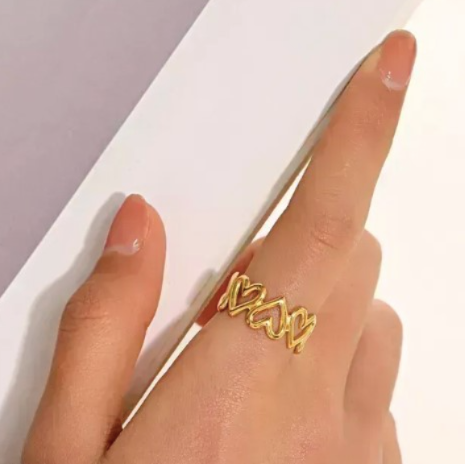 HEART CUFF RING