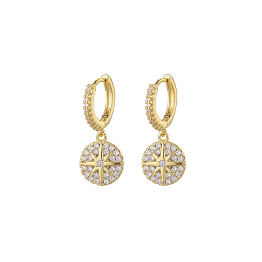 SAND DOLLAR PAVE DANGLE