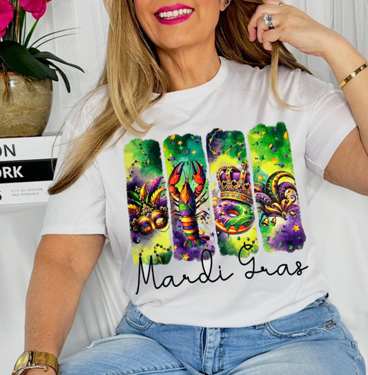 "LOBSTER, KING CAKE, MASK"