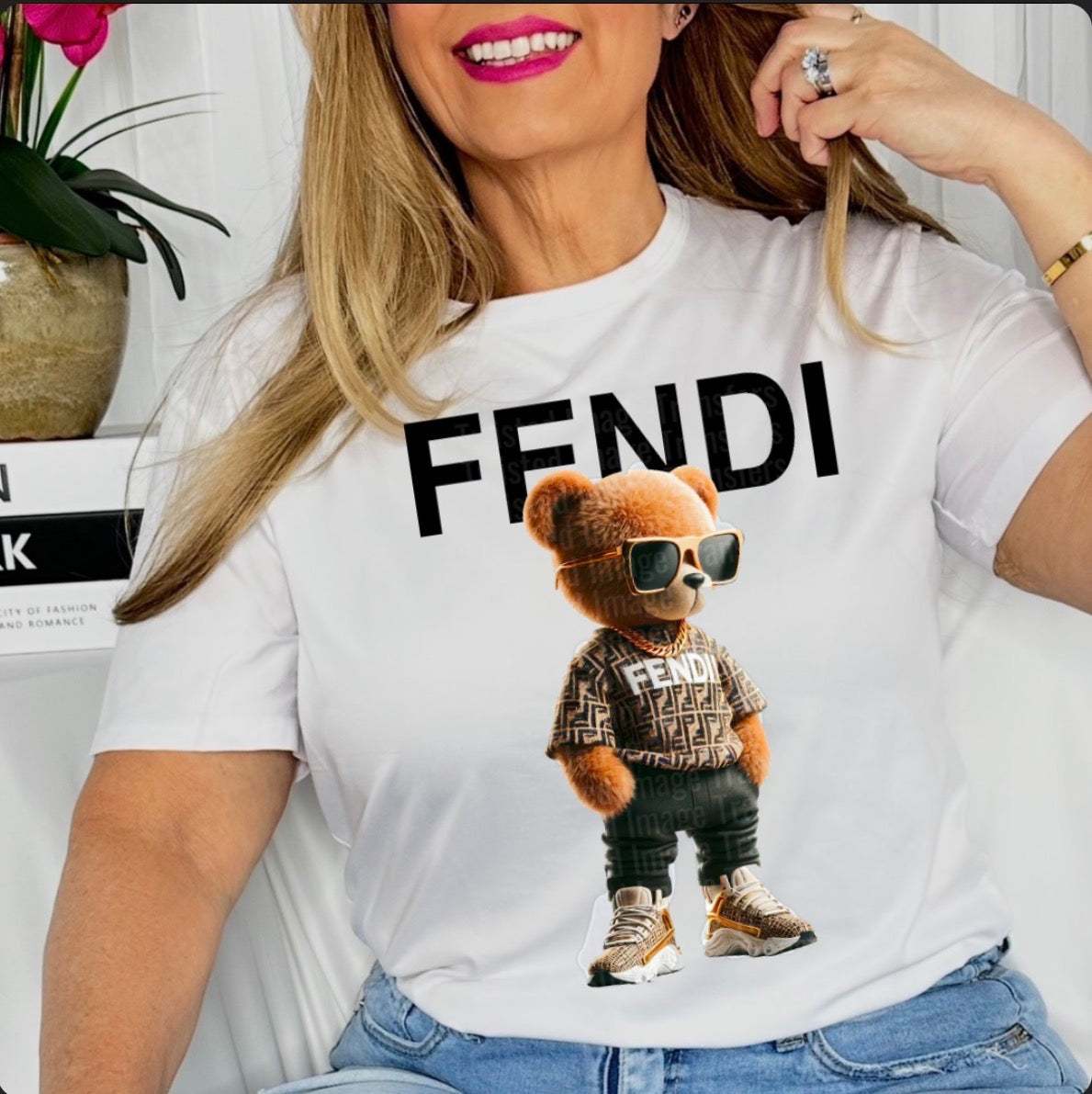 "MY COOL FENDI TEDDY BEAR"