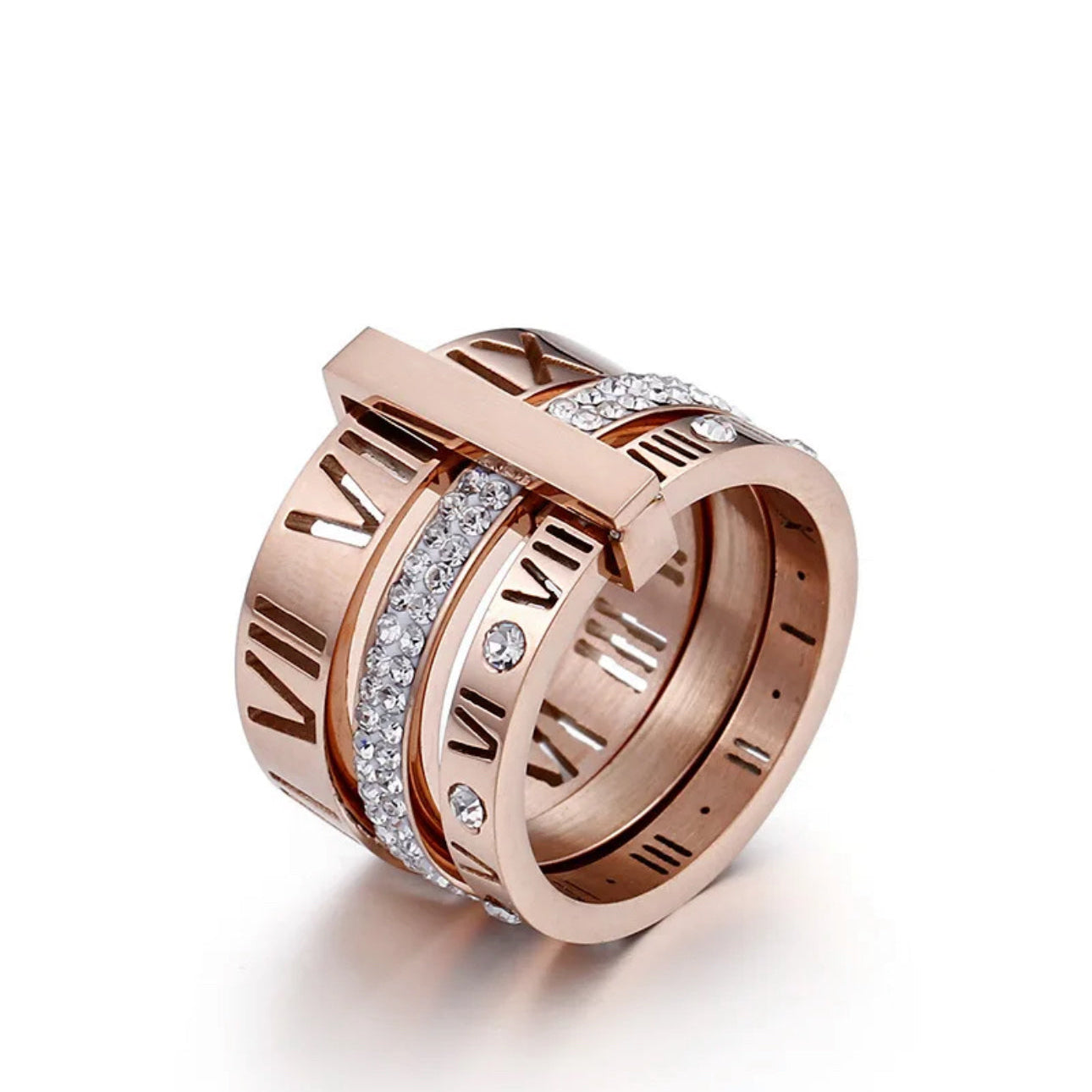 ROMAN TRIPLE-STACK RING