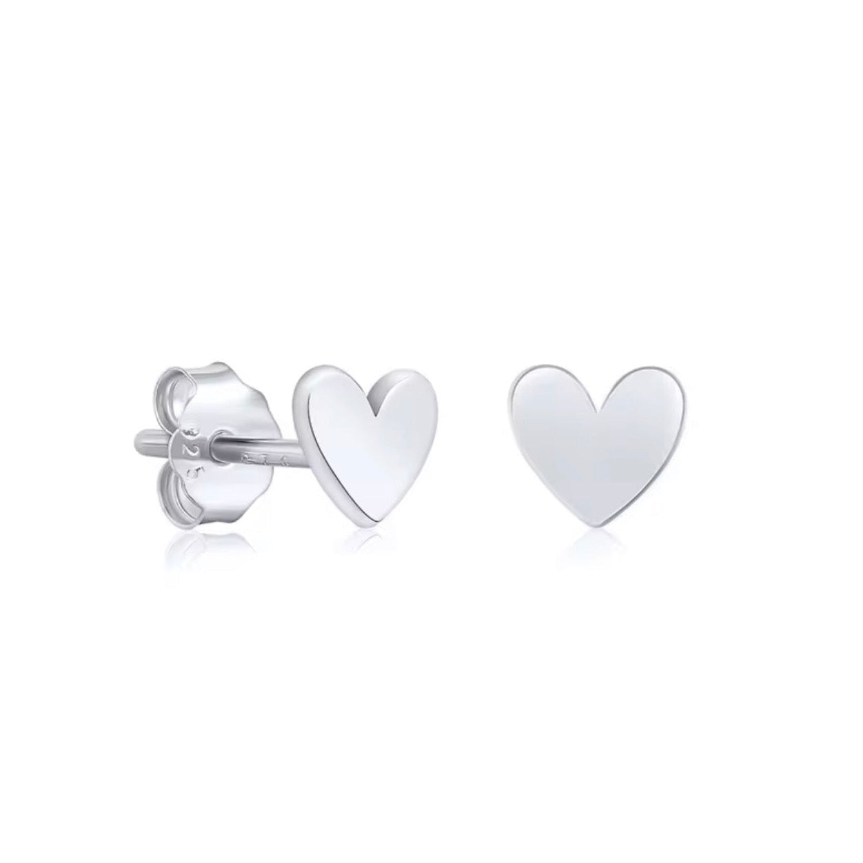 MINI SOLID GOLD LOVE HEART STUDS