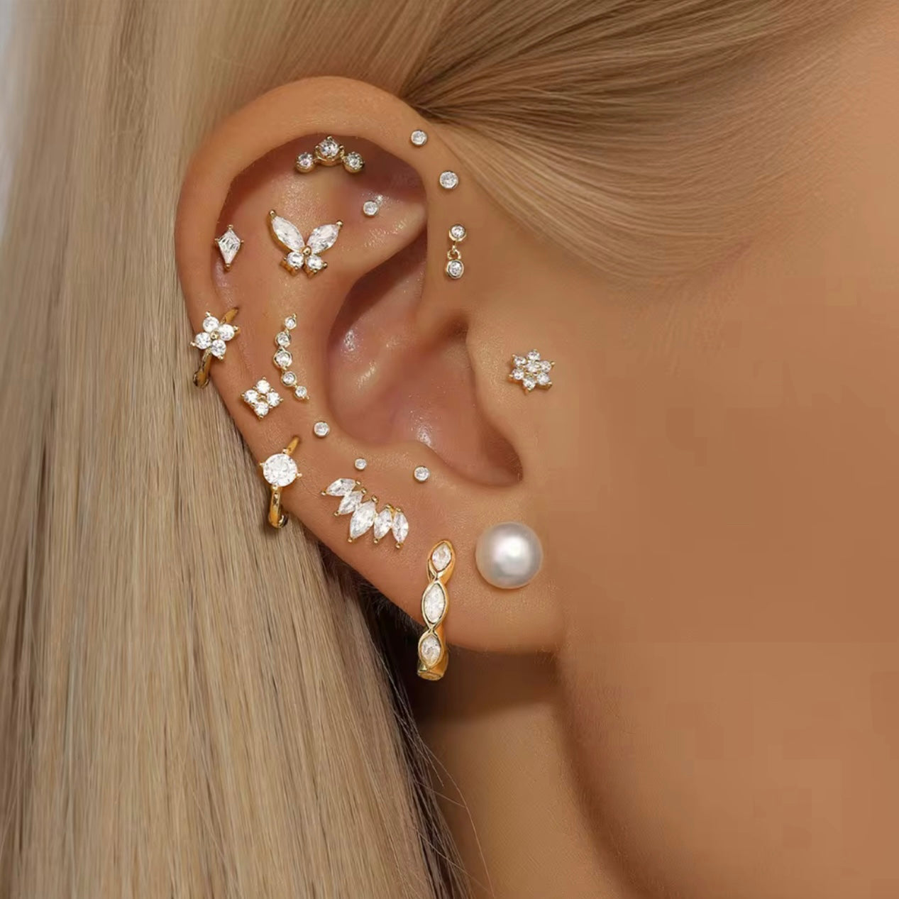 JL COLLECTION 24K DIAMOND FLOWER