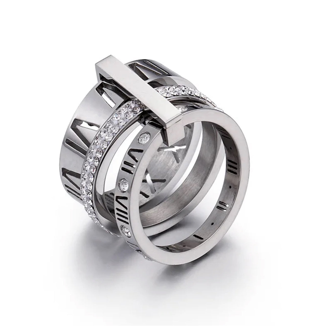 ROMAN TRIPLE-STACK RING