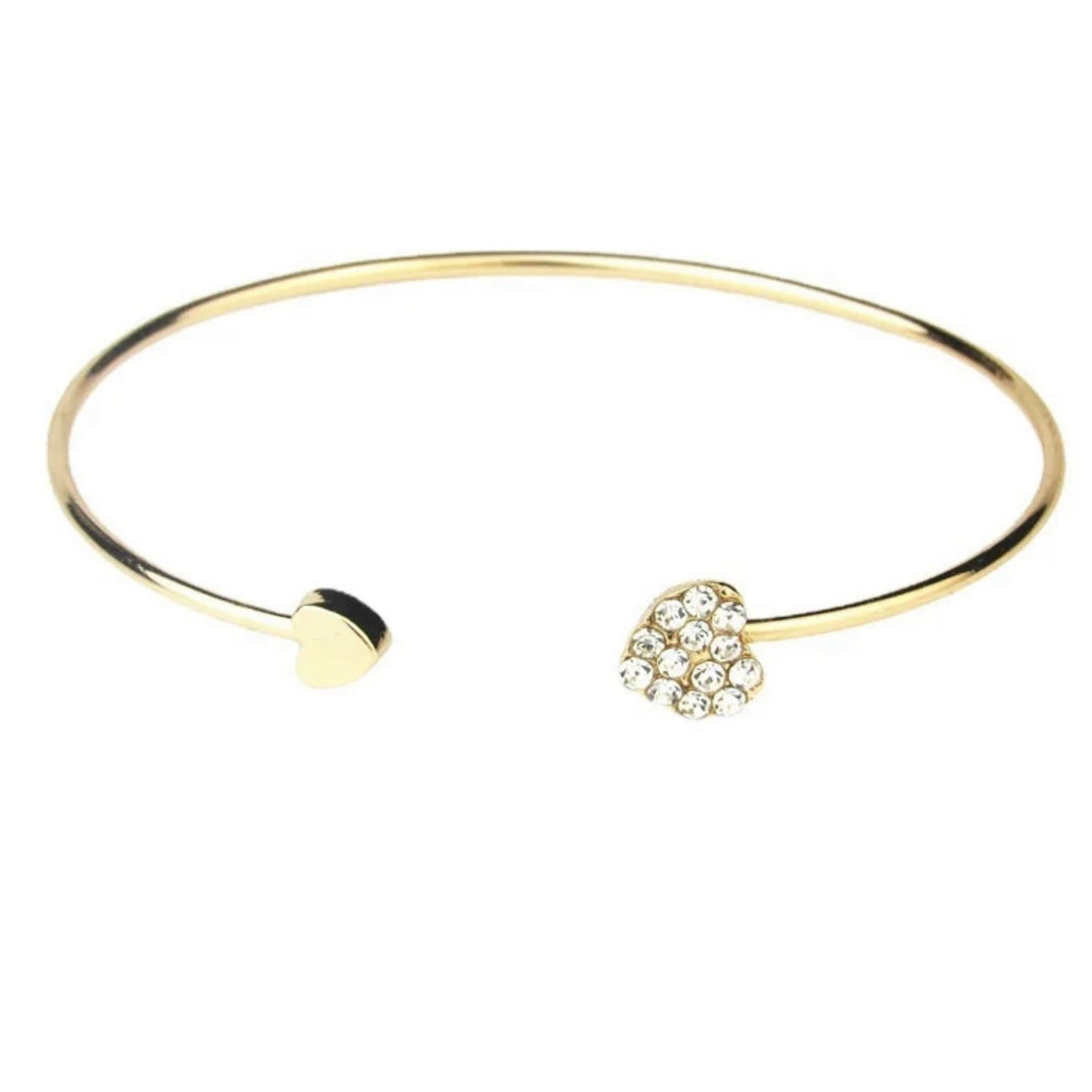 DOUBLE HEART BANGLE