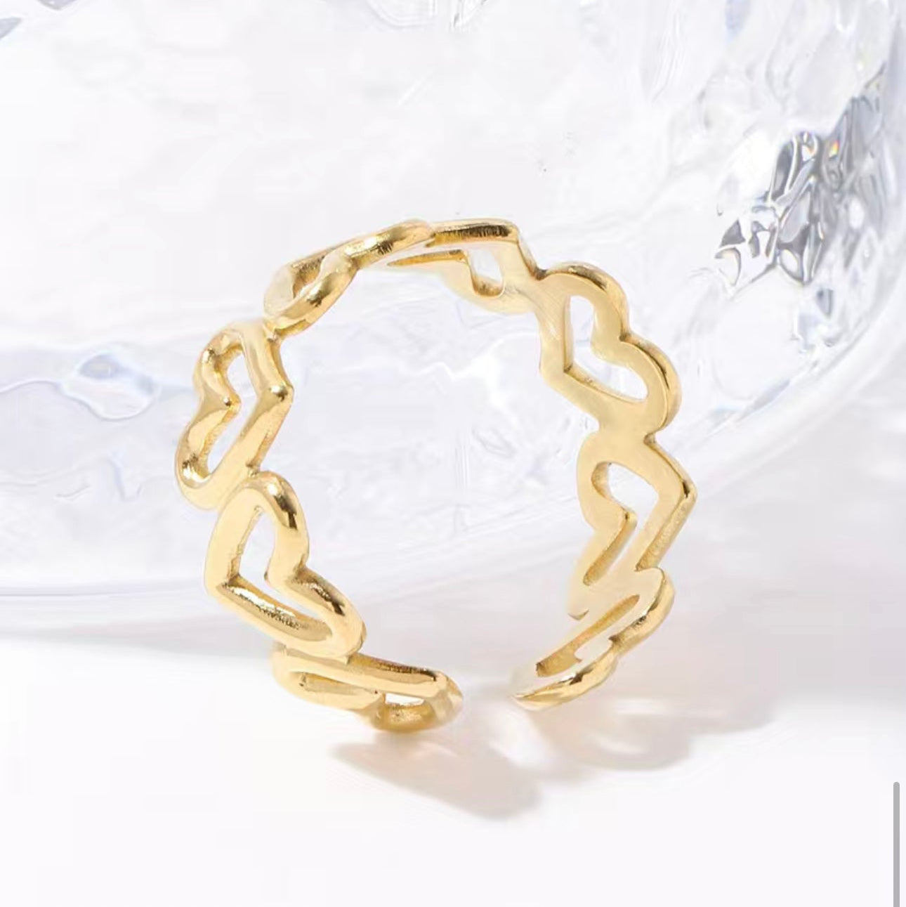 HEART CUFF RING