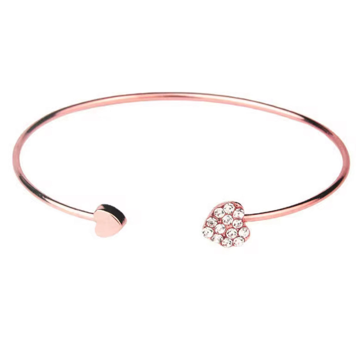 DOUBLE HEART BANGLE