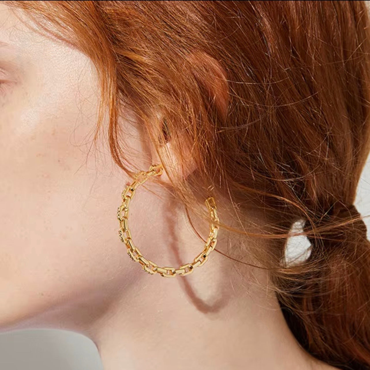 RIRI DIAMOND LINK HOOPS