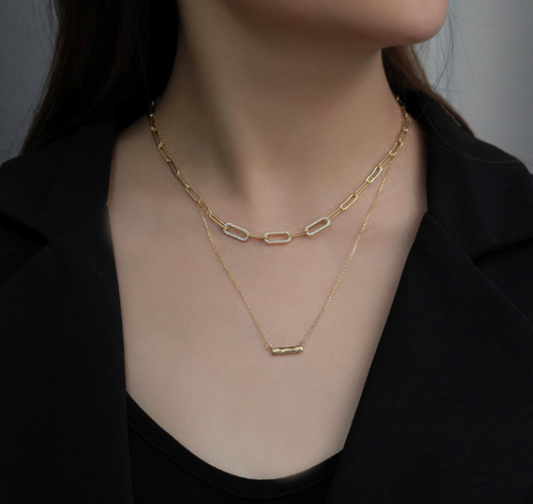 EVIE DIAMOND LINK NECKLACE