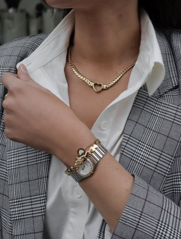 RAELENE HEART GOLD NECKLACE